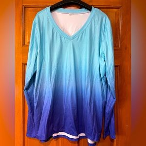 Long sleeve top ombré xl